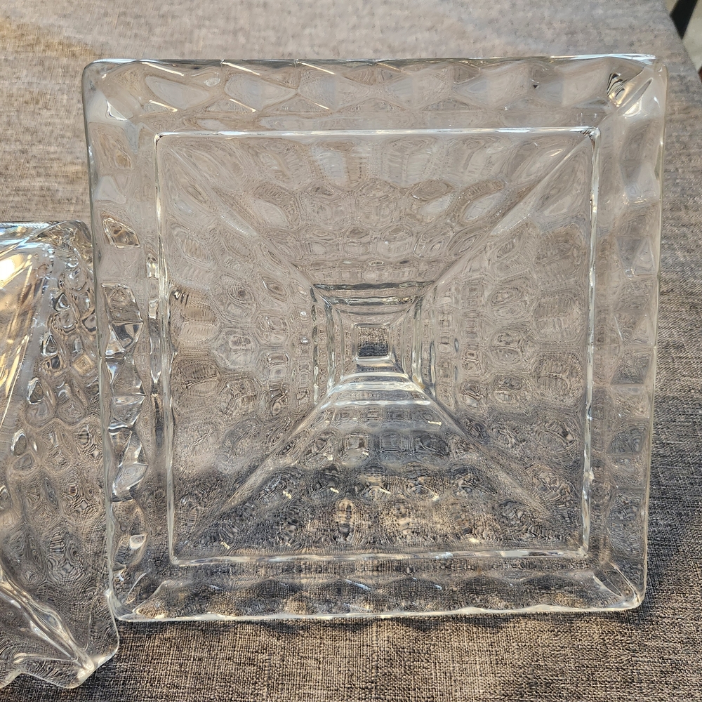 VTG Fostoria American Clear Wedding Bowl With Lid /Candy Dish/Compote HEAVY! - Picture 10 of 16